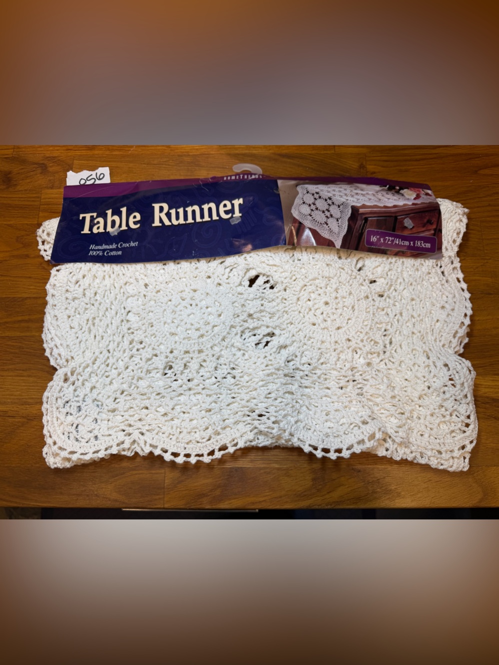Crochet White Table Runner - Classic Home Dining Accent